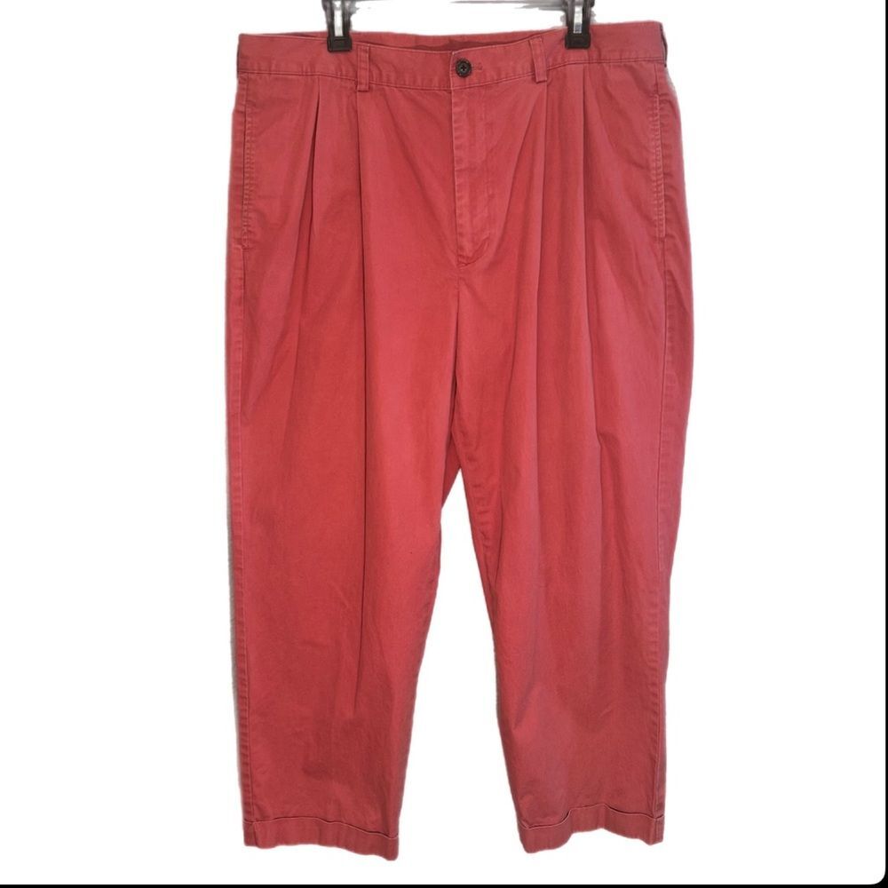 Brooks Brothers “346” 38x30 Salmon Cuffed Cotton Dress Pants